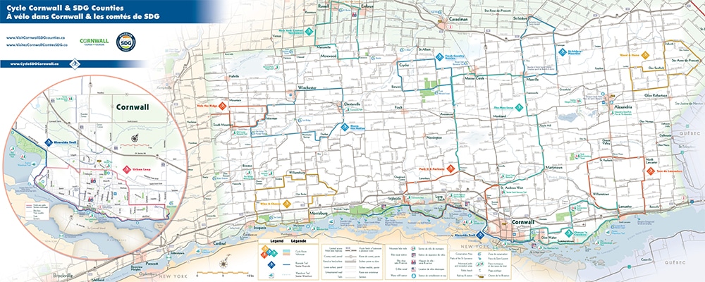 Ride Eastern Ontario Cycling map graphic
