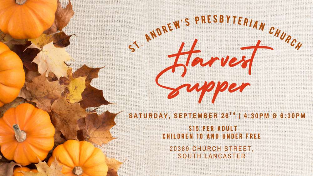 St. Andrew’s Presbyterian Church Harvest Supper